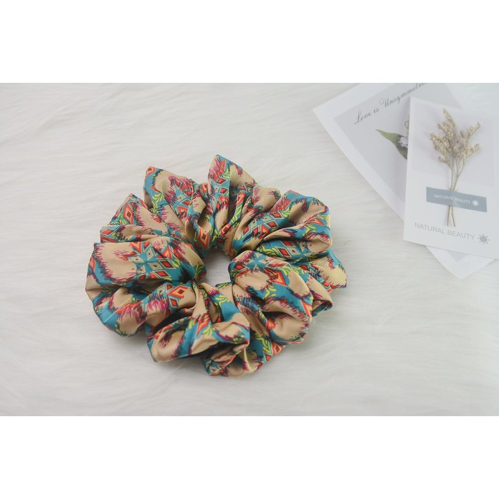 Lovely Floral Handmade Hair Scrunchies Ponytail | Cute Hair Scrunchies